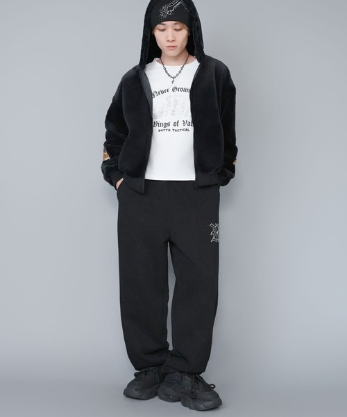 SPINNS（スピンズ）の「【セットアップ可能】ワンポイントスウェットパンツ/ライトストーン（スウェットパンツ・メンズ・ブラック/杢グレー/アッシュグレー・M/S）」の14枚目の写真