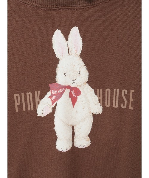PINK HOUSE(ピンクハウス)の「バラ園うさぎプリントフード付きトレーナー(スウェット・レディース・レッド/ピンク/ライトグリーン/チョコ/ブルー・フリー)」の13枚目の写真