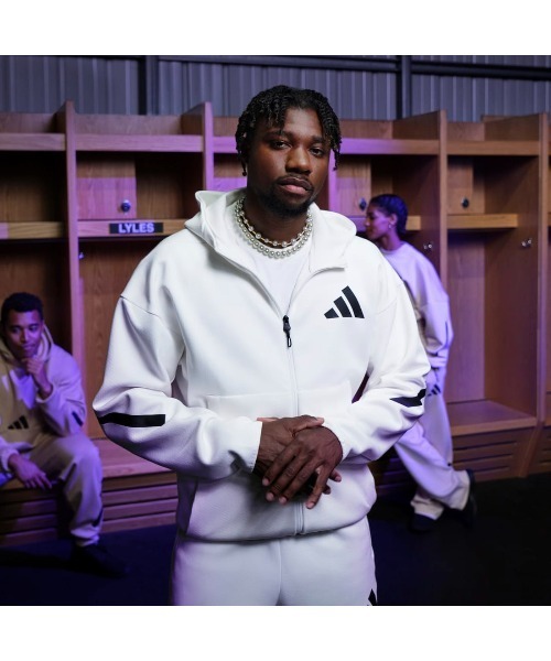 adidas(アディダス)の「アディダス adidas Z.N.E. フルジップ フード付きトラックジャケット(ジャージ・メンズ・パープル/ホワイト/ブラック・M/S/3L/LL/L)」の13枚目の写真