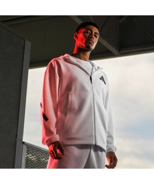 adidas(アディダス)の「アディダス adidas Z.N.E. フルジップ フード付きトラックジャケット(ジャージ・メンズ・パープル/ホワイト/ブラック・M/S/3L/LL/L)」の14枚目の写真