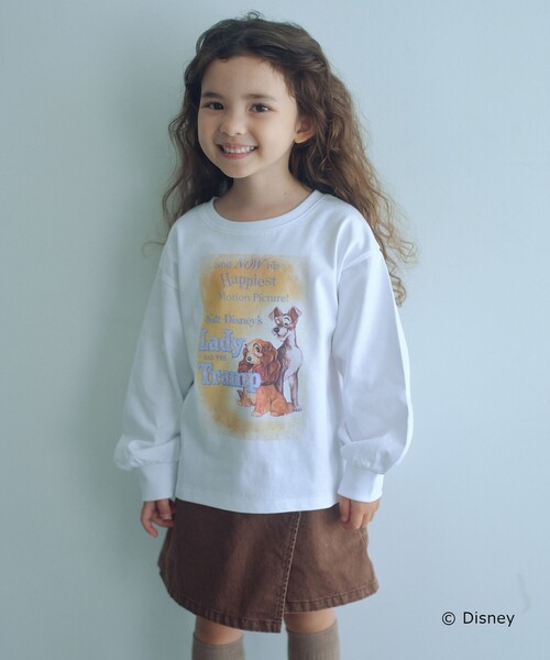 green label relaxing(グリーンレーベルリラクシング)の「【別注】<Disney>キャラクター 長袖スウェット / キッズ 100cm-130cm(パーカー・キッズ・ホワイト/ライラック・130cm/110cm/100cm/120cm)」の2枚目の写真