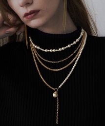 HARE | パールミックスチャーム2Pネックレス(HARE)(ネックレス)