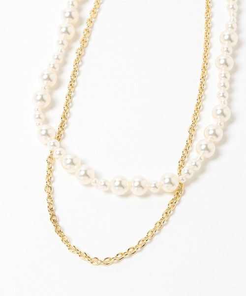 HARE（ハレ）の「パールミックスチャーム2Pネックレス(HARE)（ネックレス・レディース・ゴールド/シルバー・FREE）」の16枚目の写真