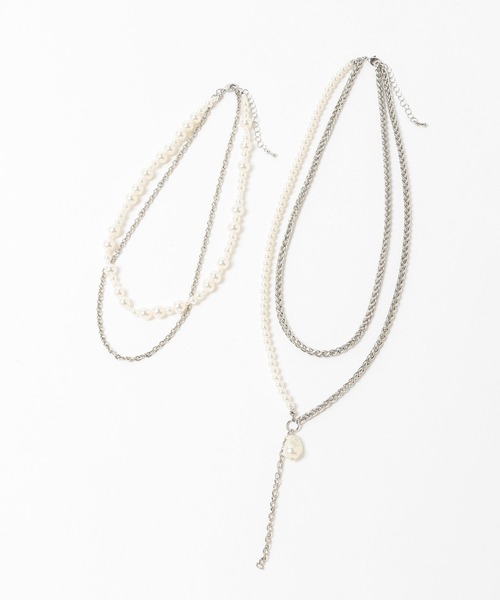 HARE（ハレ）の「パールミックスチャーム2Pネックレス(HARE)（ネックレス・レディース・ゴールド/シルバー・FREE）」の11枚目の写真