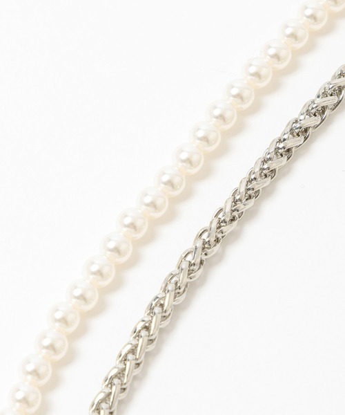 HARE（ハレ）の「パールミックスチャーム2Pネックレス(HARE)（ネックレス・レディース・ゴールド/シルバー・FREE）」の6枚目の写真