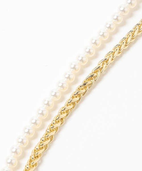 HARE（ハレ）の「パールミックスチャーム2Pネックレス(HARE)（ネックレス・レディース・ゴールド/シルバー・FREE）」の4枚目の写真