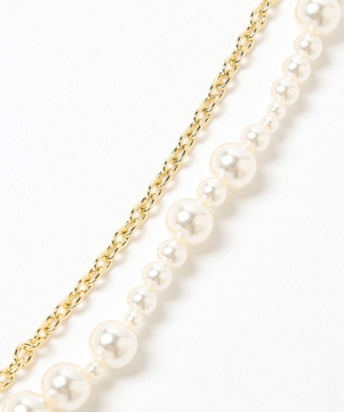 HARE（ハレ）の「パールミックスチャーム2Pネックレス(HARE)（ネックレス・レディース・ゴールド/シルバー・FREE）」の3枚目の写真