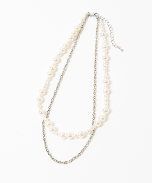 HARE（ハレ）の「パールミックスチャーム2Pネックレス(HARE)（ネックレス・レディース・ゴールド/シルバー・FREE）」の9枚目の写真