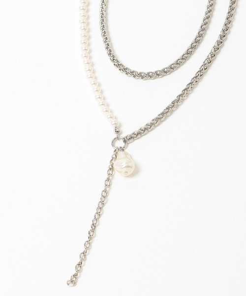 HARE（ハレ）の「パールミックスチャーム2Pネックレス(HARE)（ネックレス・レディース・ゴールド/シルバー・FREE）」の8枚目の写真