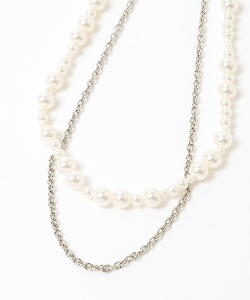 HARE（ハレ）の「パールミックスチャーム2Pネックレス(HARE)（ネックレス・レディース・ゴールド/シルバー・FREE）」の7枚目の写真