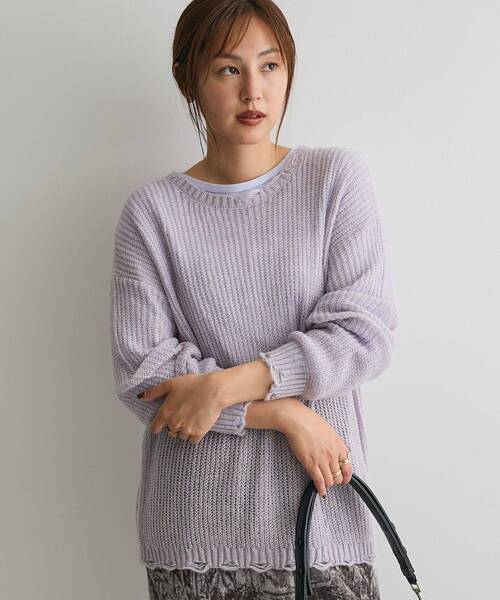 セール】シアーモヘヤライクニットプルオーバー（ニット/セーター