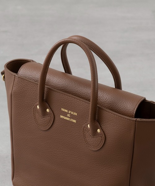 YOUNG&OLSEN The DRYGOODS STORE（ヤングアンドオルセン）の「【YOUNG&OLSEN】EMBOSSED LEATHER DELUXE TOTE S（トートバッグ・レディース・ブラウン/ブラック/ベージュ・FREE）」の7枚目の写真