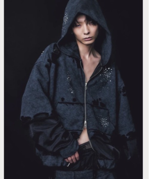 neith.（ネイス）の「neith./ネイス/Meteor Crush Hoodie(Black