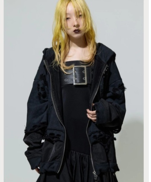 neith./ネイス/Meteor Crush Hoodie(Black)（パーカー）｜neith