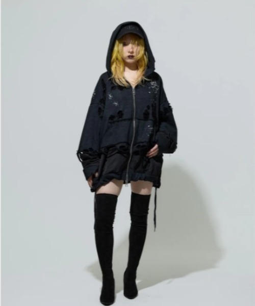 neith.（ネイス）の「neith./ネイス/Meteor Crush Hoodie(Black