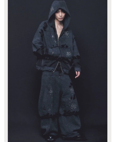 neith./ネイス/Meteor Crush Hoodie(Black)（パーカー）｜neith