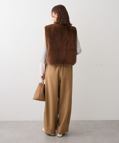 セール】・ELENCARE DUE フォックス調ファーベスト（ベスト