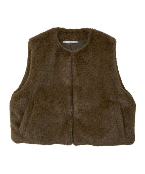 ELENCARE DUE（エレンカーレデュエ）の「・ELENCARE DUE フォックス調ファーベスト（ベスト・レディース・ブラウン/アイボリー/チャコールグレー・FREE）」の21枚目の写真