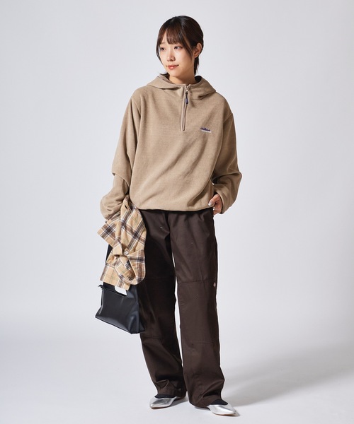 THOUSAND MILE（サウザンドマイル）の「THOUSAND MILE/サウザンドマイル KNIT FREECE HALF ZIP PARKER フード付きハーフジップパーカー（パーカー・メンズ・サンドベージュ/チャコール/ブラック・L/XS/XL/M）」の21枚目の写真