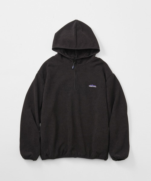 THOUSAND MILE（サウザンドマイル）の「THOUSAND MILE/サウザンドマイル KNIT FREECE HALF ZIP PARKER フード付きハーフジップパーカー（パーカー・メンズ・サンドベージュ/チャコール/ブラック・L/XS/XL/M）」の4枚目の写真