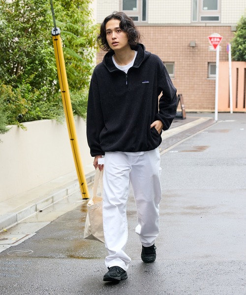 THOUSAND MILE（サウザンドマイル）の「THOUSAND MILE/サウザンドマイル KNIT FREECE HALF ZIP PARKER フード付きハーフジップパーカー（パーカー・メンズ・サンドベージュ/チャコール/ブラック・L/XS/XL/M）」の10枚目の写真