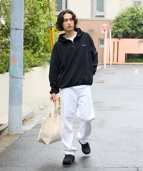 THOUSAND MILE（サウザンドマイル）の「THOUSAND MILE/サウザンドマイル KNIT FREECE HALF ZIP PARKER フード付きハーフジップパーカー（パーカー・メンズ・サンドベージュ/チャコール/ブラック・L/XS/XL/M）」の11枚目の写真