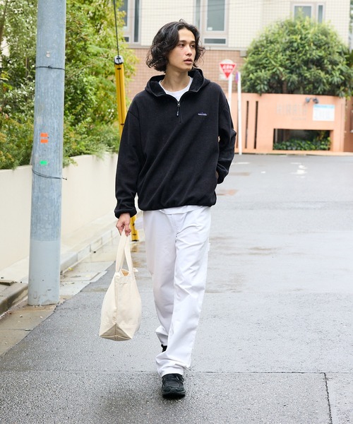 THOUSAND MILE（サウザンドマイル）の「THOUSAND MILE/サウザンドマイル KNIT FREECE HALF ZIP PARKER フード付きハーフジップパーカー（パーカー・メンズ・サンドベージュ/チャコール/ブラック・L/XS/XL/M）」の12枚目の写真