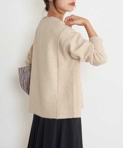 Jena espace merveilleux(ジェナ エスパスメルヴェイユ)の「ビッグ変形ニット(ニット/セーター・レディース・グリーン/ベージュ/ネイビー・FREE)」の22枚目の写真