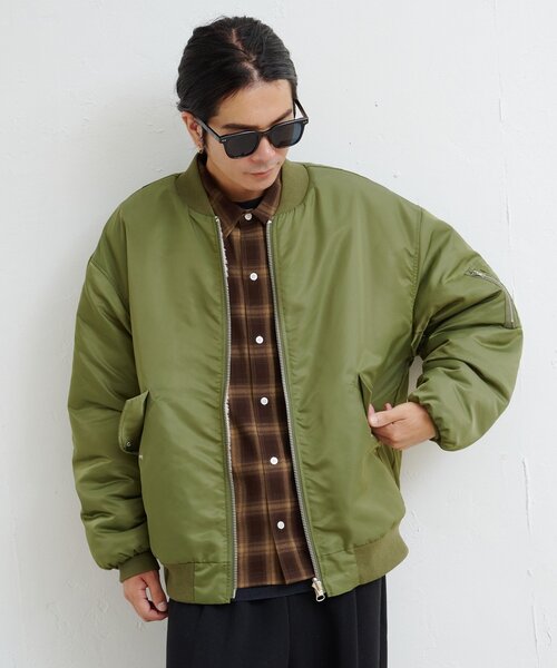 Kastane(カスタネ)の「【一部店舗限定/ユニセックス/M.Lサイズ展開】BM リバーシブルMA-1(MA-1・レディース・グレー/カーキ/ブラック・LARGE/MEDIUM)」の4枚目の写真