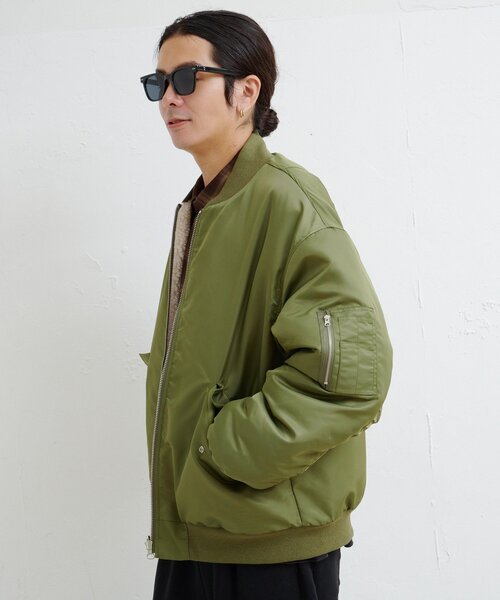 Kastane(カスタネ)の「【一部店舗限定/ユニセックス/M.Lサイズ展開】BM リバーシブルMA-1(MA-1・レディース・グレー/カーキ/ブラック・LARGE/MEDIUM)」の5枚目の写真