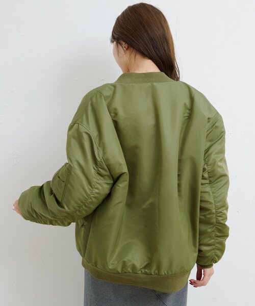 Kastane(カスタネ)の「【一部店舗限定/ユニセックス/M.Lサイズ展開】BM リバーシブルMA-1(MA-1・レディース・グレー/カーキ/ブラック・LARGE/MEDIUM)」の20枚目の写真