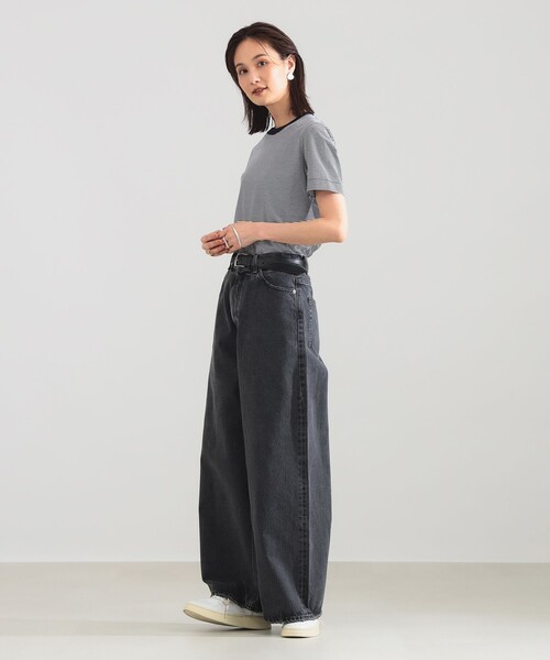 Demi-Luxe BEAMS（デミルクス ビームス）の「【別注】SLOANE / コットン天竺 ボーダー Tシャツ（Tシャツ/カットソー・レディース・ネイビー・3/2/1）」の3枚目の写真