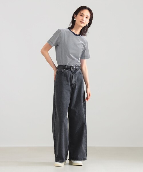 Demi-Luxe BEAMS（デミルクス ビームス）の「【別注】SLOANE / コットン天竺 ボーダー Tシャツ（Tシャツ/カットソー・レディース・ネイビー・3/2/1）」の5枚目の写真