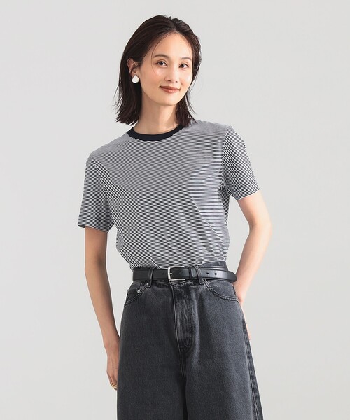 Demi-Luxe BEAMS（デミルクス ビームス）の「【別注】SLOANE / コットン天竺 ボーダー Tシャツ（Tシャツ/カットソー・レディース・ネイビー・3/2/1）」の7枚目の写真