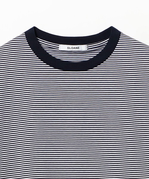 Demi-Luxe BEAMS（デミルクス ビームス）の「【別注】SLOANE / コットン天竺 ボーダー Tシャツ（Tシャツ/カットソー・レディース・ネイビー・3/2/1）」の9枚目の写真