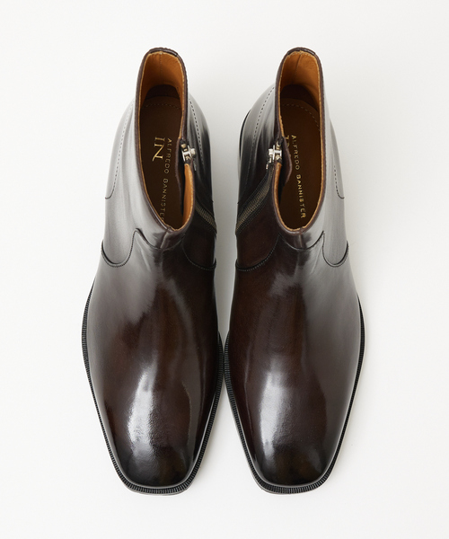 alfredoBANNISTER（アルフレッドバニスター）の「スクエア サイドジップ ブーツ（ブーツ・メンズ・ブラック/ダークブラウン/ブラック系その他・39/40/41/42/43/44/45）」の15枚目の写真