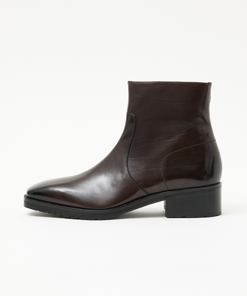 alfredoBANNISTER（アルフレッドバニスター）の「スクエア サイドジップ ブーツ（ブーツ・メンズ・ブラック/ダークブラウン/ブラック系その他・39/40/41/42/43/44/45）」の4枚目の写真