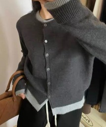 ampm（エーエムピーエム）の「ツインカラーニットレイヤードカーディガンセット（カーディガン/ボレロ）」