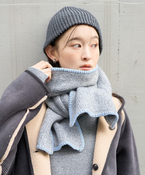 FREAK'S STOR/フリークスストア 配色 ブランケットステッチマフラー