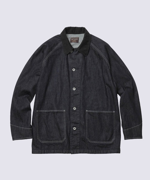 MR.OLIVE(ミスターオリーブ)の「【MR.OLIVE/ミスターオリーブ】RINSE WASH 12oz CRUNCH DEINIM /5-BUTTON COVERALL(カバーオール・メンズ・ブラック/インディゴブルー・S/M)」の11枚目の写真