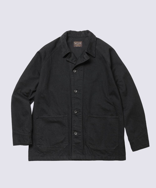 MR.OLIVE(ミスターオリーブ)の「【MR.OLIVE/ミスターオリーブ】RINSE WASH 12oz CRUNCH DEINIM /5-BUTTON COVERALL(カバーオール・メンズ・ブラック/インディゴブルー・S/M)」の12枚目の写真
