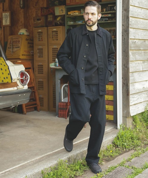 MR.OLIVE(ミスターオリーブ)の「【MR.OLIVE/ミスターオリーブ】RINSE WASH 12oz CRUNCH DEINIM /5-BUTTON COVERALL(カバーオール・メンズ・ブラック/インディゴブルー・S/M)」の7枚目の写真