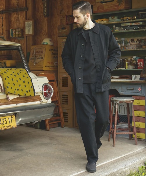 MR.OLIVE(ミスターオリーブ)の「【MR.OLIVE/ミスターオリーブ】RINSE WASH 12oz CRUNCH DEINIM /5-BUTTON COVERALL(カバーオール・メンズ・ブラック/インディゴブルー・S/M)」の8枚目の写真