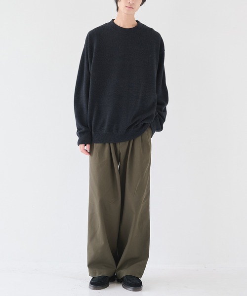 crepuscule（クレプスキュール）の「【crepuscule/クレプスキュール】Co/Wo Moss Stitch P/O（ニット/セーター・メンズ・ダークグレー/ブラック/ブルーグレー/グレー・1/2）」の5枚目の写真