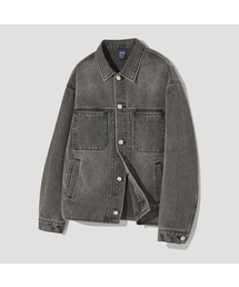 AGOD（エージーオーディー）の「ストーンウォッシュクロップデニムジャケット[グレー]（デニムジャケット）」