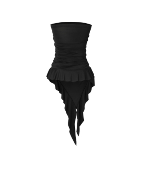 KHAKIPOINT(カーキポイント)の「Ruffled Layered Top (black)(Tシャツ/カットソー・レディース・その他・FREE)」の3枚目の写真