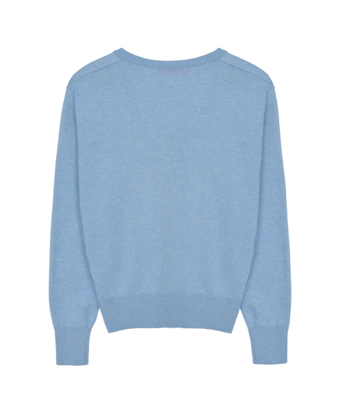 NICK&NICOLE(ニックアンドニコール)の「BUTTERFLY V NECK JACQUARD KNIT_SKY BLUE(ニット/セーター・レディース・その他・FREE)」の5枚目の写真