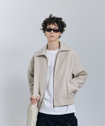 STANDARDERROR（スタンダードエラー）の「87-STAN018 カーブドブルゾンレザージャケットアイボリー（ライダースジャケット）」