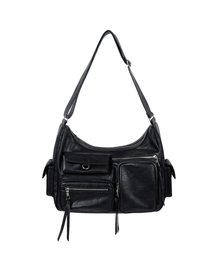 Multi Pocket Leather Bag (Black)