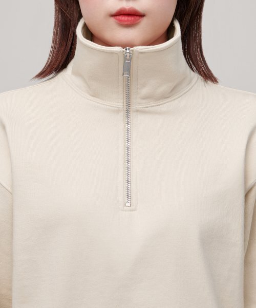 MUSINSA STANDARD WOMAN（ムシンサスタンダードウーマン）の「レディースハーフジップアップスウェットシャツ[エッグレット]（スウェット・レディース・その他・LARGE/X-SMALL/SMALL/MEDIUM）」の5枚目の写真